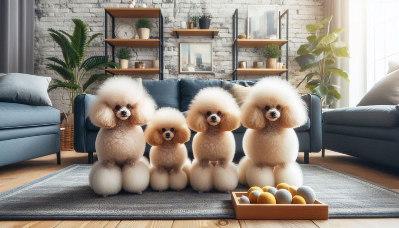 トイプードルのドワーフ・スクエア・ハイオンの体型