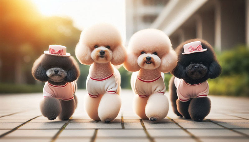 トイプードルのドワーフ・スクエア・ハイオンの体型